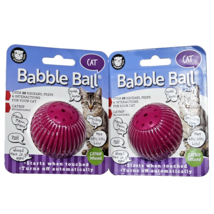 2 Pack Pet Owners Toys Cat Babble Ball Catnip Infused Squeaks 20 Interac... - £17.37 GBP