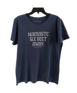 Life is Good L Large Tee Shirt Womens Namaste Blue Short Sleeve - £11.95 GBP