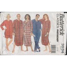 Butterick 3034 Nightshirt and Pajamas Pattern Unisex Men Misses Choose Size UC - £11.98 GBP