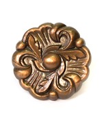 Vintage Copper Plated Ornate Floral Cabinet Drawer Knob Pull Handle 1  3... - £2.35 GBP