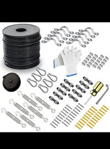 String Lights Hanging Kit, 170ft Outdoor Suspension Kit With Everything NEW - £31.64 GBP