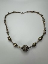 Vintage Southwestern Large Bead 15mm Sterling Silver Necklace 19” - $113.85