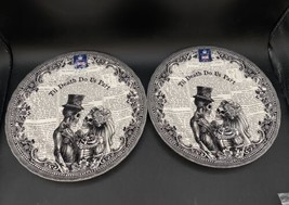 2 X Royal Wessex Halloween Skeleton Goth Wedding 10” Plate Til Death Do ... - $53.45