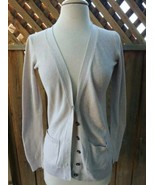 Madewell Lightweight Oatmeal Cream Beige Long-sleeve Button-up Cardigan ... - $40.62 CAD