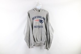 Vintage Reebok Mens Large Faded New England Patriots Football Hoodie Sweatshirt - £38.84 GBP