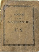 World War I 343rd Infantry Regiment US Army Song Book - $18.89