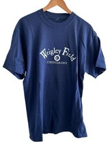 Vtg 90&#39;s Wrigley Field Chicago IL MLB Baseball Navy Blue T-Shirt XL Embr... - $29.84 CAD
