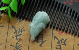 Free Shipping - Unconditional Love Hand carved Natural green jade Carved Chinese - £21.50 GBP