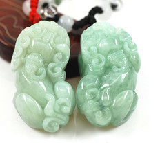 Free Shipping -100% AAA Grade Natural  Green jadeite jade carved Pi YAO ... - £23.92 GBP