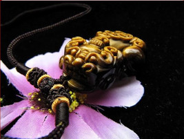 Free Shipping - good luck 100% Natural Yellow Tiger eye stone carved  Pi... - $20.00