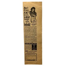 Lose Fat Spot Reducer Print Ad 1950 Vintage Massage Cream Diet Fads - $12.94
