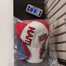 Parquet Haiti Mens Back Strap White Cotton Baseball Cap Hat + Haiti Flag Bandana image 13