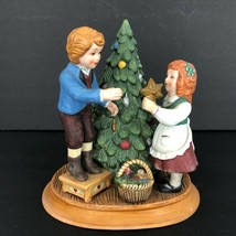 Vintage 1982 Avon Keeping Christmas Tradition Porcelain Figurine Decorate Tree - £27.93 GBP