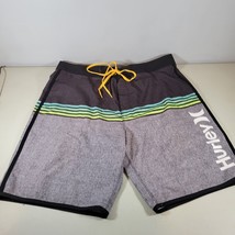Hurley Board Shorts 34 Mens Swim Trunks Logo Back Pocket Phantom - $13.97