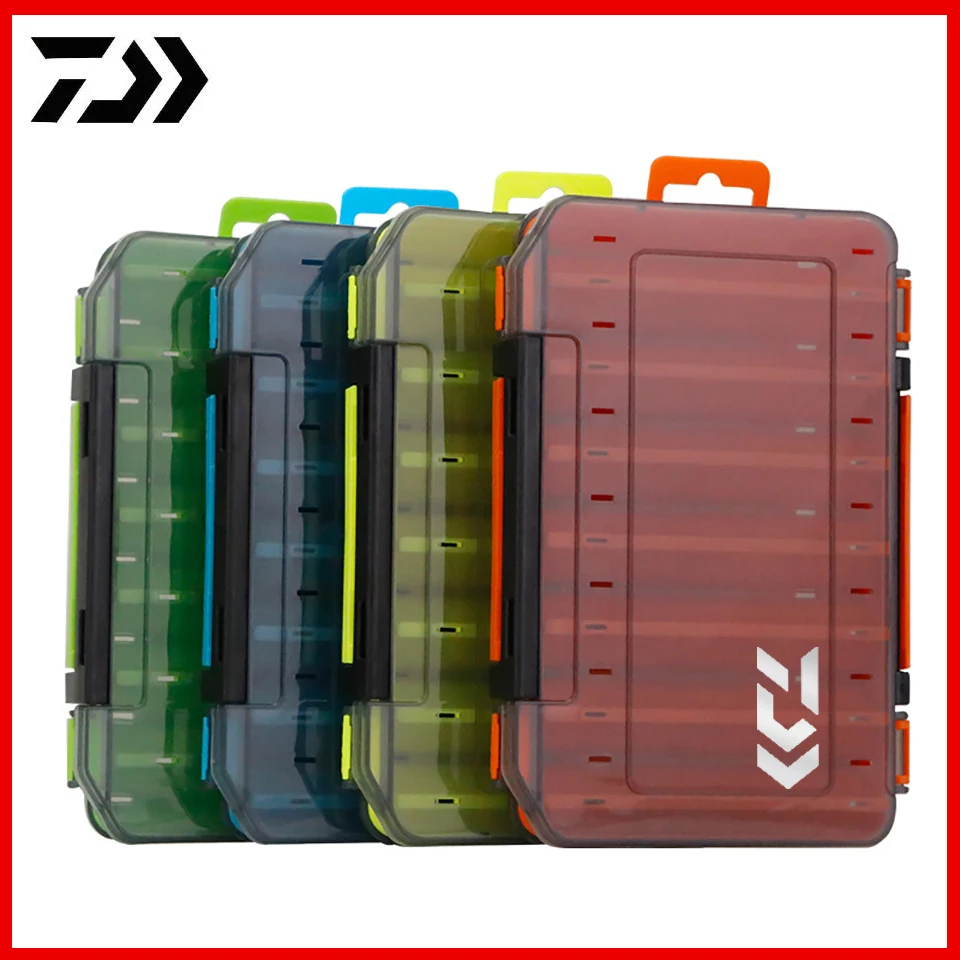 Sporting DA 14 Compartments Fishing Tackle Box Double Sides Fishing Lure Baits A - £31.85 GBP