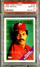 1988 Topps Tiffany #705 Juan Samuel Philadelphia Phillies PSA 10 Gem Min... - $54.39