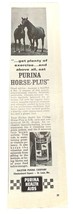 1966 Purina Horse-Plus Print Ad Vintage Horse Health Aids Ralston Purina - $9.94