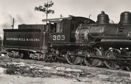 Gifford Hill &amp; Co Railway Railroad #303 4-6-0 Locomotive Train B&amp;W Photo... - £9.38 GBP