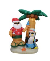 7 Foot Christmas Inflatable Santa Claus Penguin Palm Tree Air Blown Decoration - £107.90 GBP