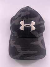 Under Armour Baseball Hat Black Camo Classic Fit M/L Stretch Adult White... - $9.50