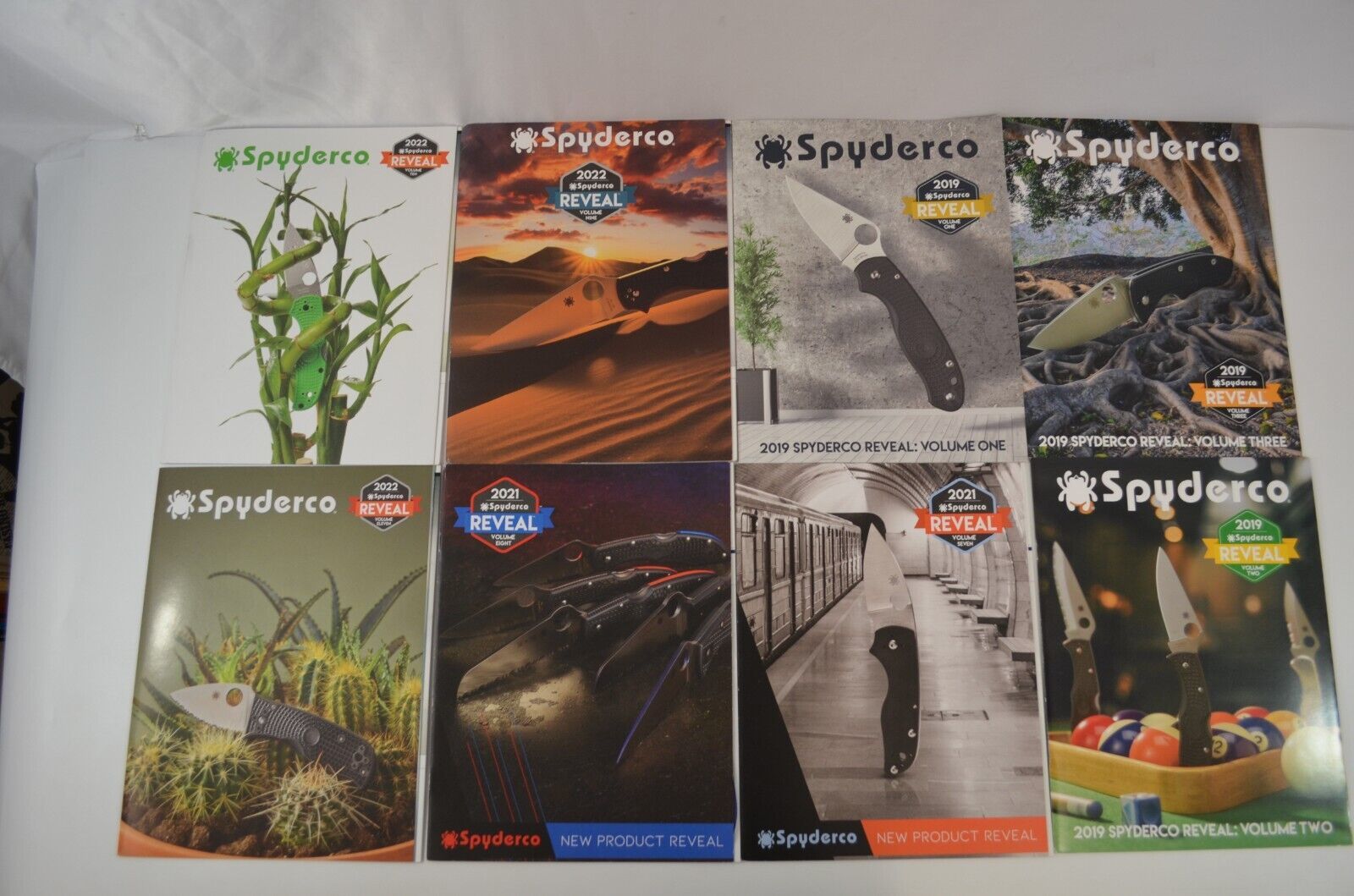 Spyderco REVEAL Books 2019 2021 2022 Volumes 1 2 3 7 8 9 10 11 Knife Catalog Lot - £31.11 GBP