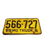 Vintage 1962 Missouri Collectible License Plate Original Truck Yellow 56... - $39.26