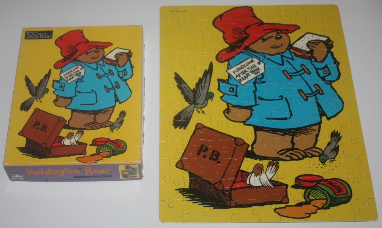 1988 Golden Paddington Bear 100 Piece Puzzle - Complete - $10.00