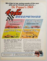 1969 Print Ad Dr Pepper Soda Pop Sweepstakes Racing Indy,Daytona 500,Riverside - £12.62 GBP