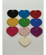 Custom Engraved  Personalized Heart Shape Pet ID Tag-2 Sizes-10 Color Ch... - $23.40 MXN+