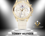 Tommy Hilfiger Montre à quartz pour femme avec bracelet en cuir crème et... - £96.08 GBP