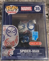 Funko POP Art Series Marvel Spider-Man Bobblehead &amp; Hard Case #35 Target... - £15.68 GBP