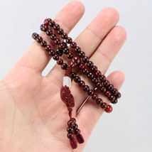 Free Shipping - 100% Natural Red sandalwood  meditation yoga 108 Prayer Beads Ma - £15.72 GBP