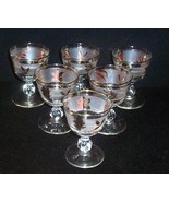 6 Libbey Stem Rock Sharpe GOLDEN FOLIAGE 3 7/8&quot; Wine Cocktail Glasses Fr... - $474.98 MXN