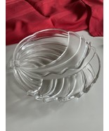 Contemporary Crystal Bowl -- Modern, Heavy, Thick, Wavy Style 12” - $28.04