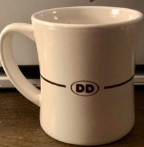 2011 Dunkin’ Donuts Coffee Mug Ceramic Cup Diner Style White Retro Logo - £8.30 GBP