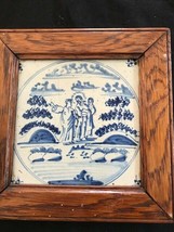 Antique 18thc DELFT pottery tile ceramic Bible religious scene after Matt 4 - $99.00