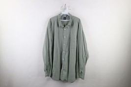 Vintage 90s Gap Mens XL Faded Collared Long Sleeve Button Down Shirt Green Plaid - £30.89 GBP