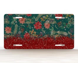 Christmas, Flowers and Glitter Novelty Car License Plate - $15.79