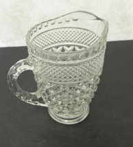 Anchor Hocking Wexford Small Milk Juice Water Pitcher Diamond  Pattern One Pint - £13.09 GBP