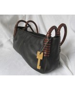 Fossil Black and Brown Handbag with Cool Handles - £34.61 GBP