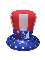 PATRIOTIC INFLATABLE AMERICAN FLAG 4TH OF JULY UNCLE SAM STAR SPANGLE DE... - $54.44