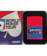 Red WPT World Poker Tour Bad Boys Of Poker Zippo Lighter - $604.16 MXN