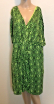 The Pyramid Collection Green Animal Print Dress Size 2X - $35.62