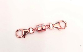 Rose gold filled 5.5 mm Magnetic Clasp with Lobster lock clasp double clasp - £13.19 GBP