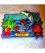 Vintage Myrtle Beach magnet 3.5 in~dolphins~sea life~sea plants~very col... - $535.61 MXN