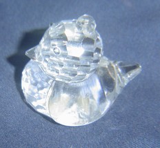  Mini Clear Faceted Duck Bird Ornament  - $9.99