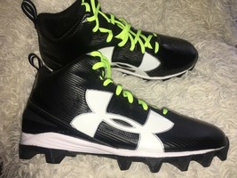 Under Armour UA 001 Crusher RM Black Football Cleats Men&#39;s Z US 16 NEW - $31.05