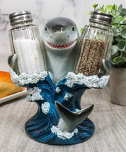 Ebros Ocean Apex Predator Great White Shark Salt And Pepper Shakers Hold... - $27.99