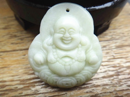 Free Shipping - 100% white jadeite jade good luck Amulet  Hand carved La... - £15.72 GBP