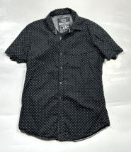 Broken Threads Shirt Mens Medium Black Button Up Short Sleeve Casual Arrows - £13.86 GBP